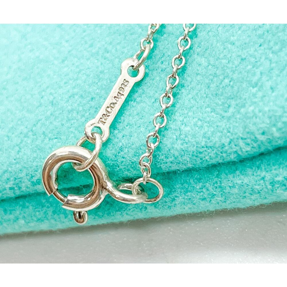 Tiffany & Co Paloma Picasso Graffiti Love Pendant Necklace Sterling Silver 16" - Picture 5 of 10